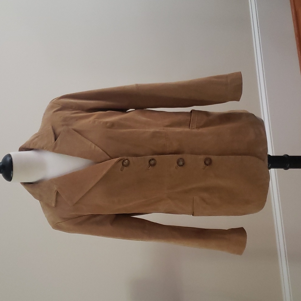 Suede/Leather fully lined jacket. Chico's. Size 0